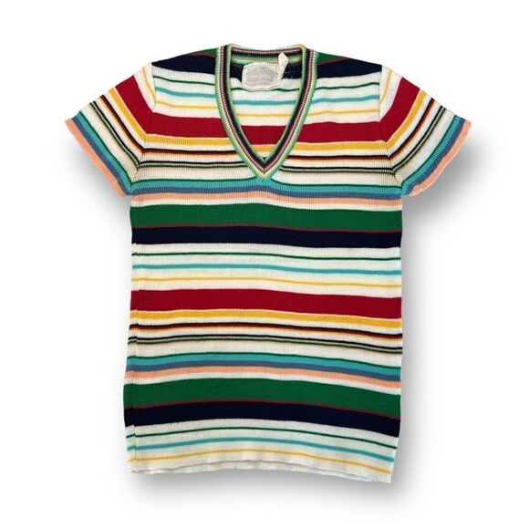 Railroad Station Knot Short Sleeve Top Size Small - Picture 1 of 5